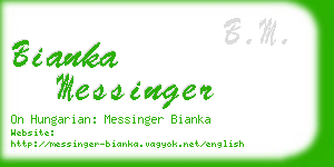 bianka messinger business card